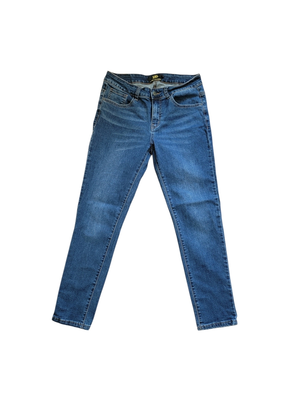 Lucky & Blessed Blue Skinny Jeans Mid Rise Ankle Skin Size 10 L&B